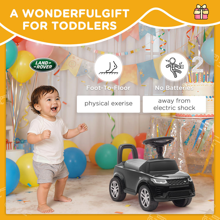 MCL Land Rover Licensed Toddler Ride on Car with Horn, Engine Sounds, Under-Seat Storage, for 18-36 Months, Black