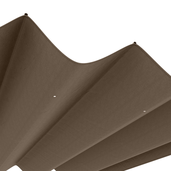 Outsunny Pergola Roof, Retractable Sun Shade Cover for 2.85 x 2m Pergola, UV30+ Protected, Coffee