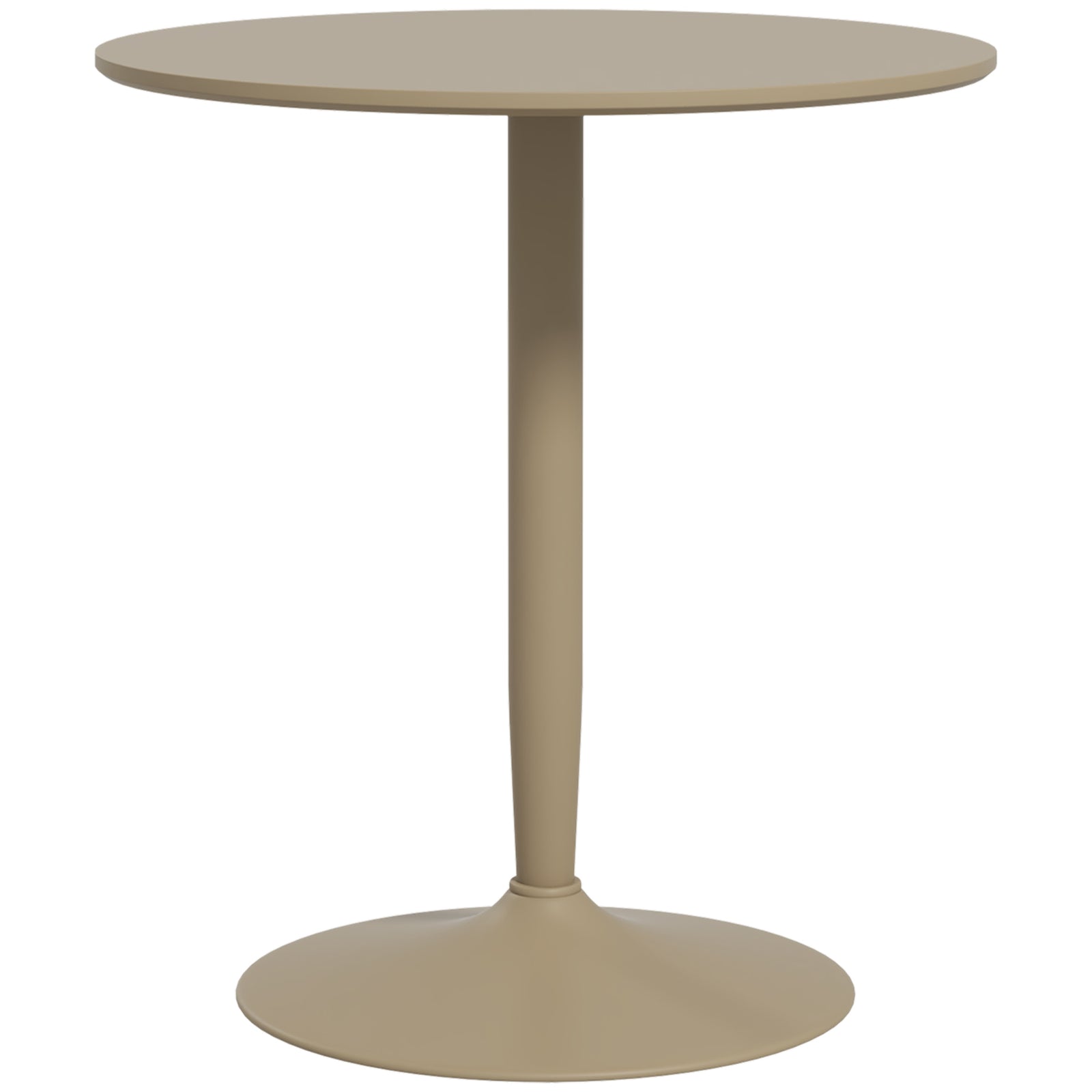 75H x Φ70cm Two-Person Minimalistic Dining Table - Light Brown