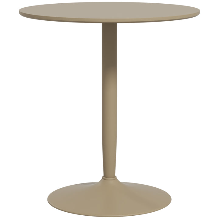75H x Φ70cm Two-Person Minimalistic Dining Table - Light Brown