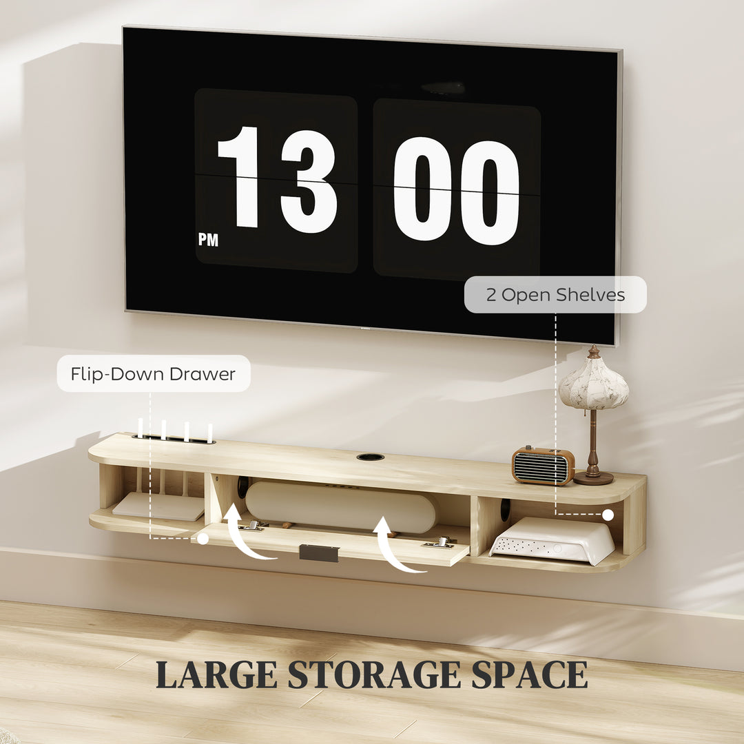 MCL 120 cm Floating TV Unit for TVs up to 50 Inch - Natural