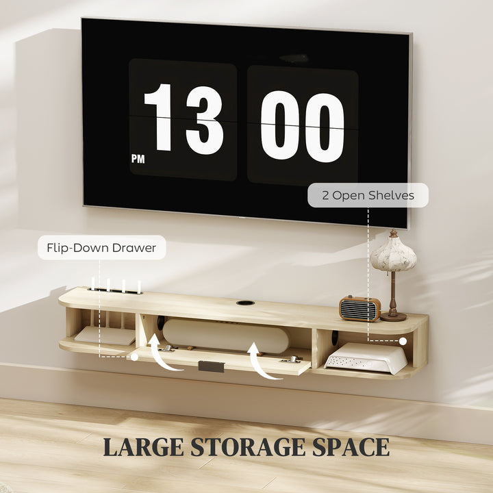 MCL 120 cm Floating TV Unit for TVs up to 50 Inch - Natural