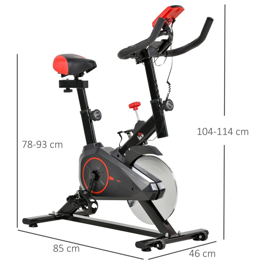 MCL Indoor Upright Exercise Bike Machine, with Adjustable Seat, Resistance, Handlebar, LCD Display