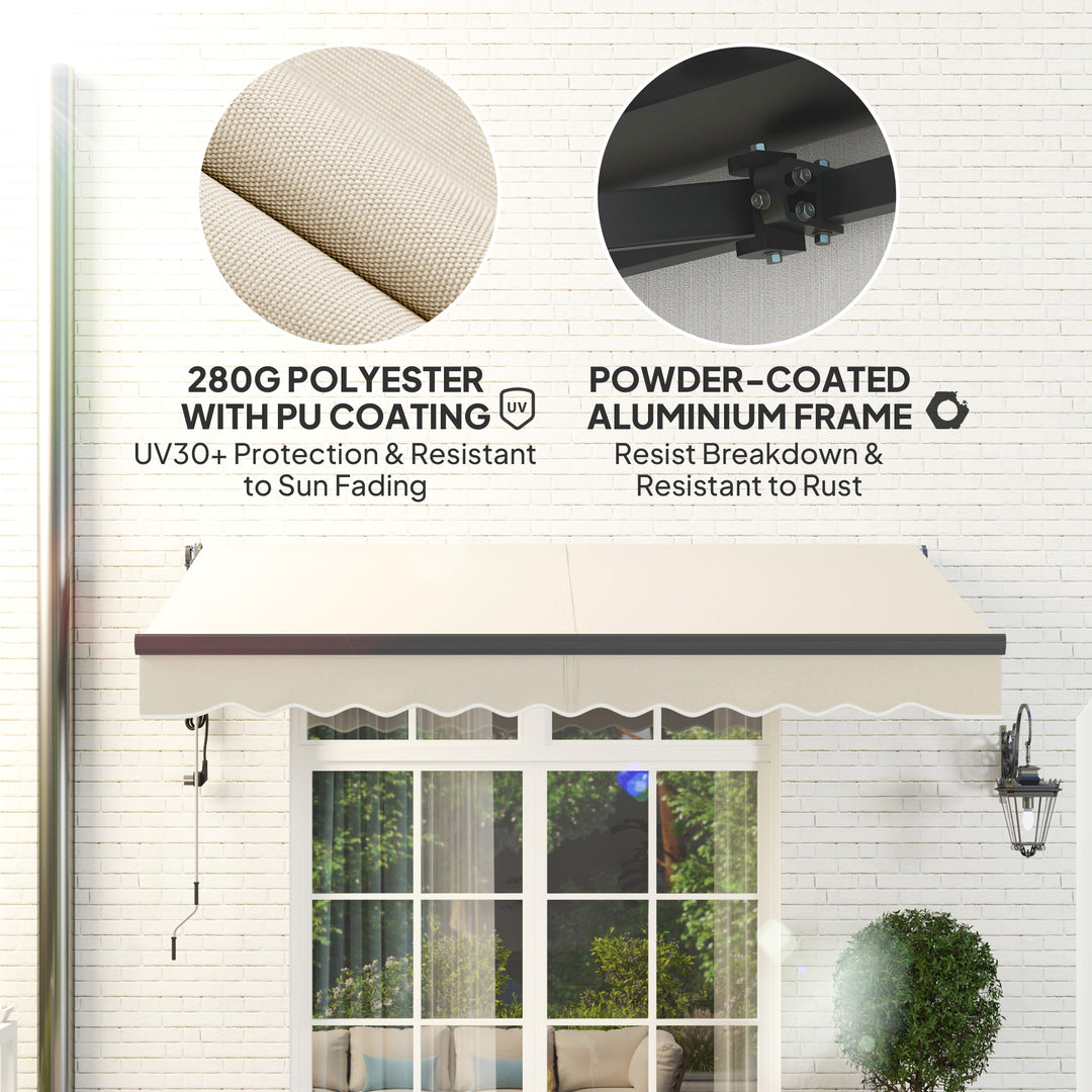 2.5 x 3m Electric/Manual Awning, with Remote - Beige