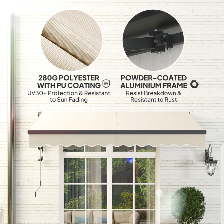 2.5 x 3m Electric/Manual Awning, with Remote - Beige