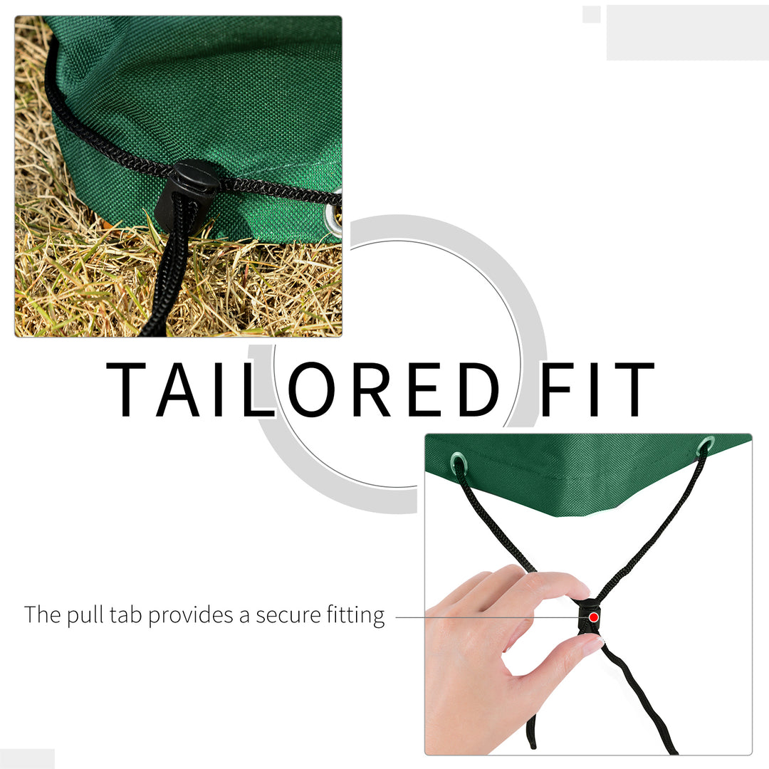 3-Seat Outdoor Garden Swing Chair Protective Cover Water UV Resistant, 240L x 133Wcm, Green