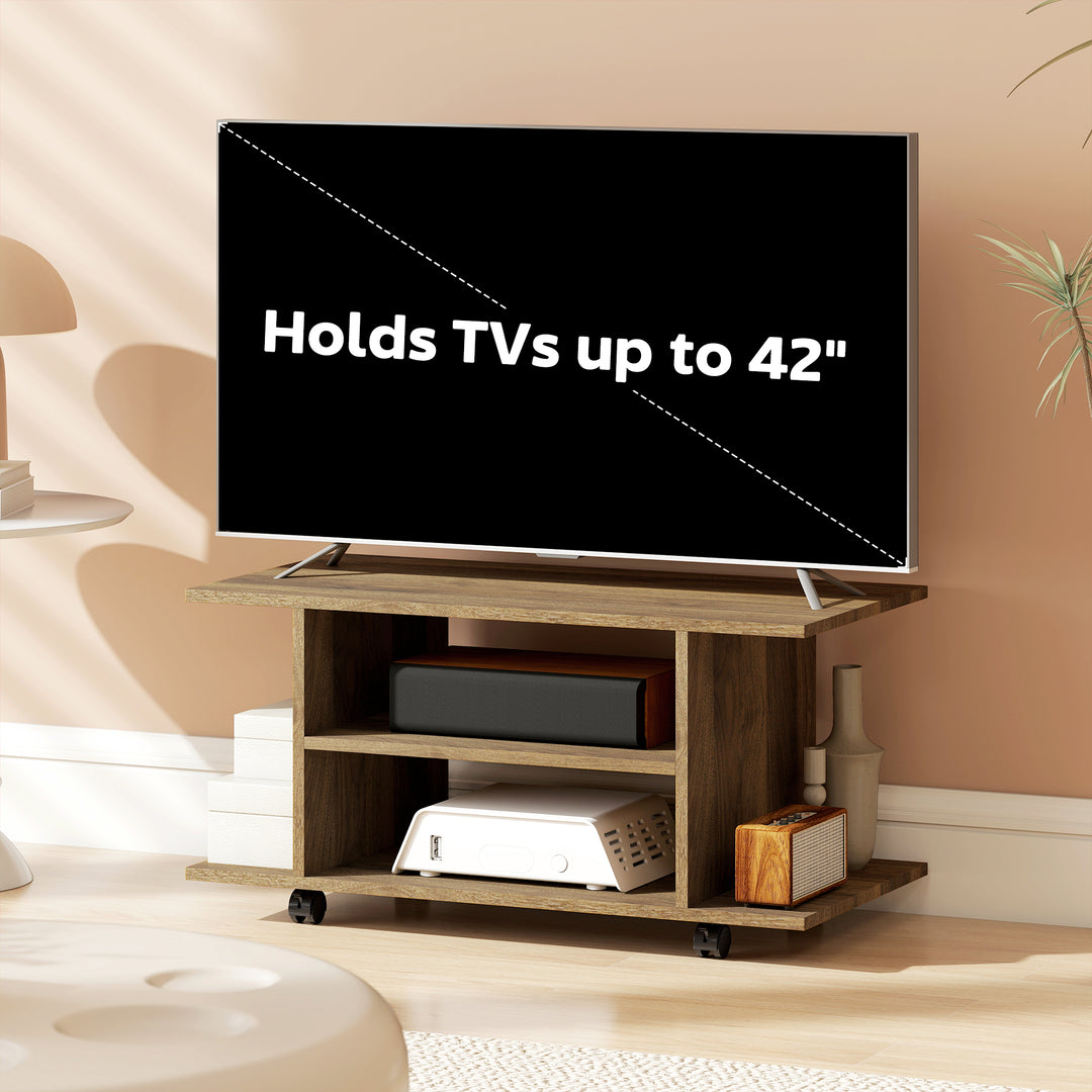 Modern TV Cabinet Stand Storage Shelves Table Mobile Bedroom Furniture