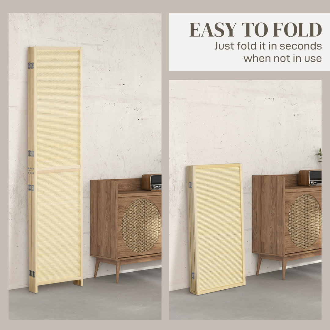 Room Divider, Freestanding Privacy Screen, 4 Panel Folding, 180 x 180c