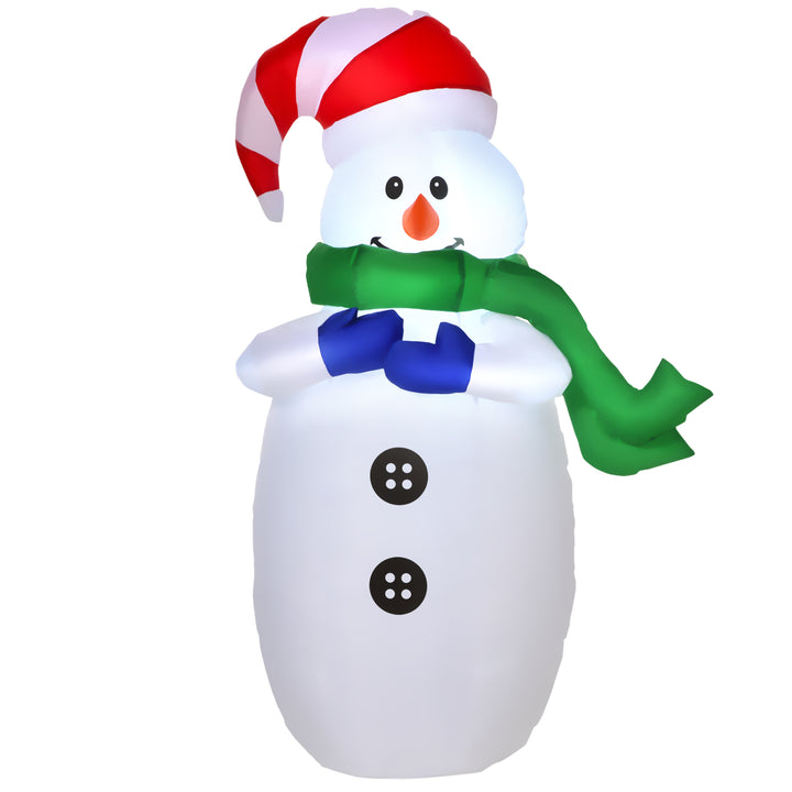 HOMCOM Inflatable Christmas Snowman 120 cm W/LED Lights | Aosom UK