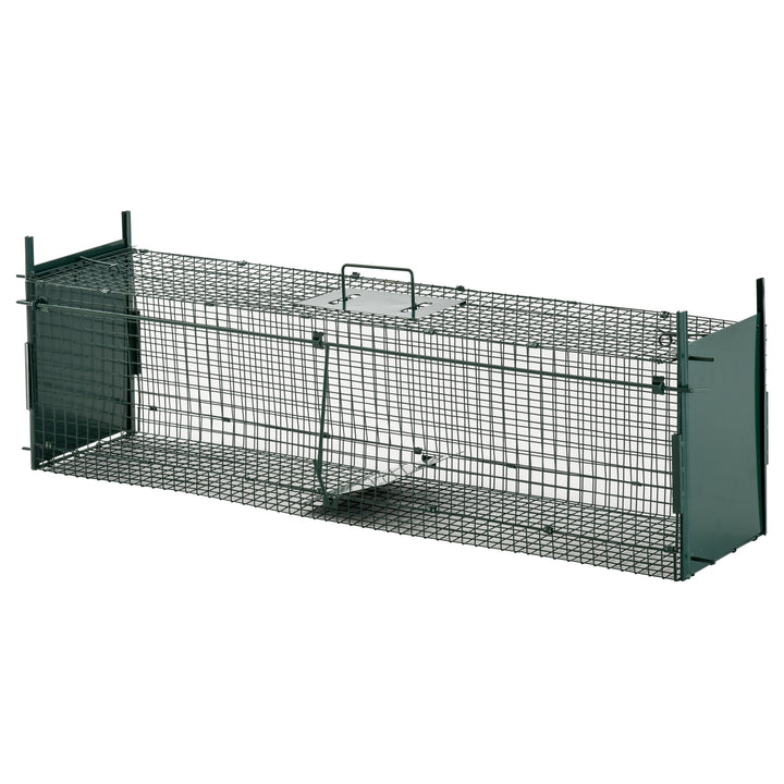 MCL Two-Door Live Trap for Small Animals, Animal Trap for Rat, Mice - Dark Green