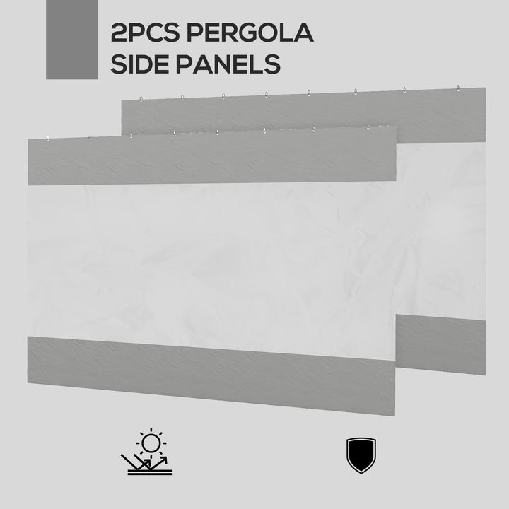 Set of Two 3 x 2m Replacement Pergola Panels - Grey