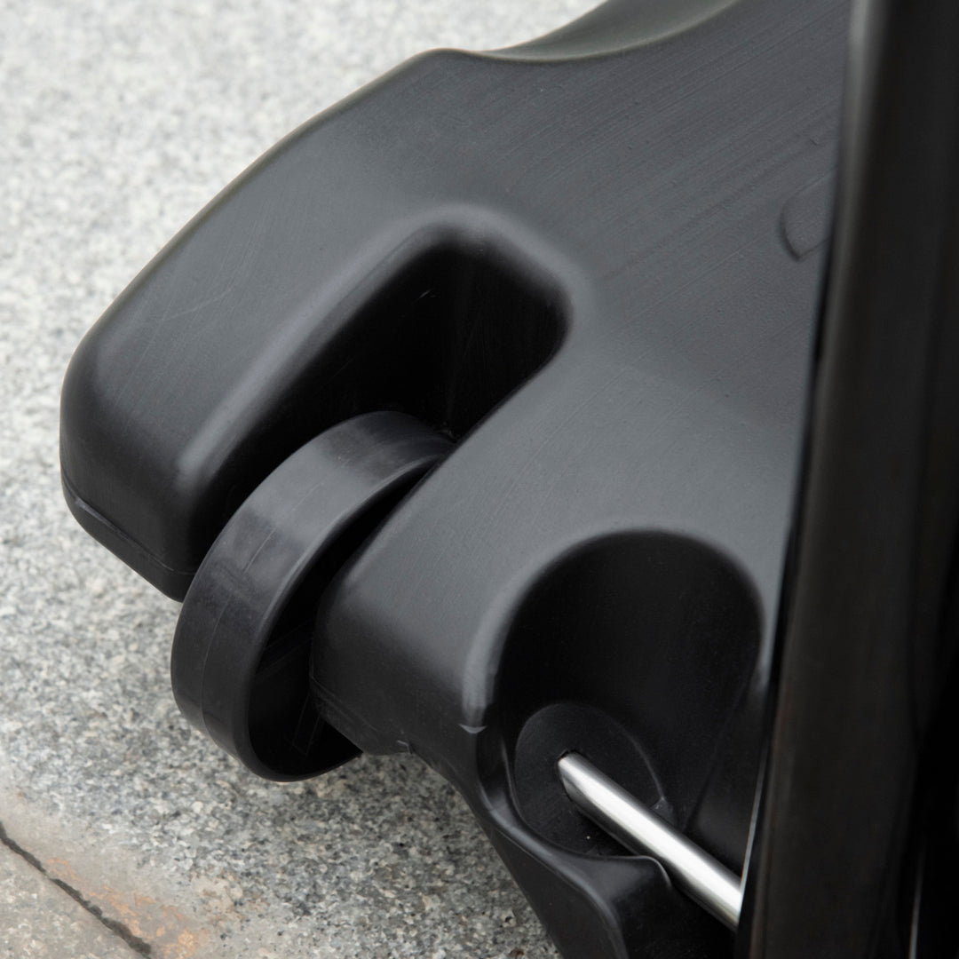 MCL Basketball Hoop Stand Portable Adjustable Height 2.1-2.6m w/ Wheels, Sturdy Rim Stable Base, Black