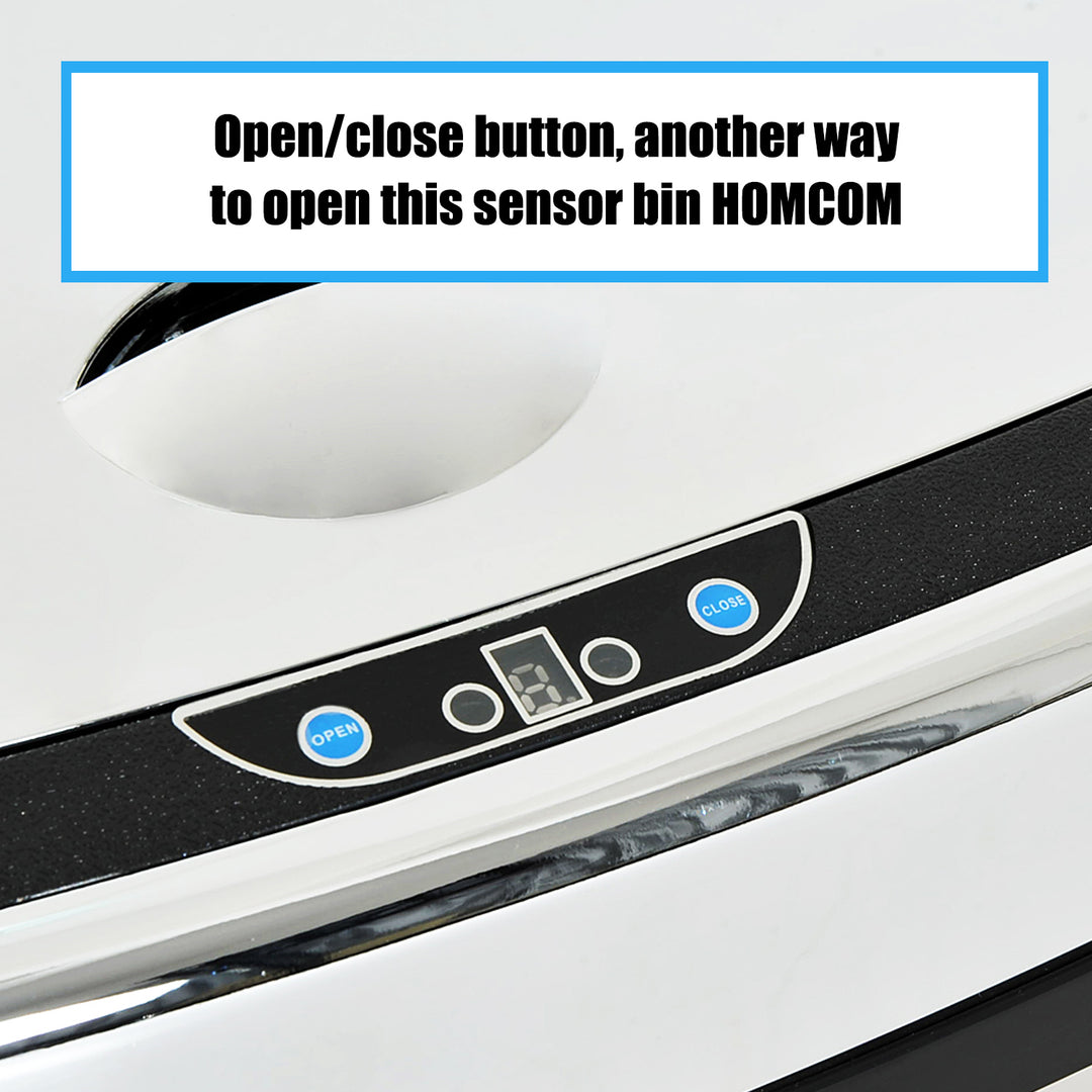 MCL 68L Sensor Dustbin Stainless Steel Automatic Kitchen Waste Bin Silver