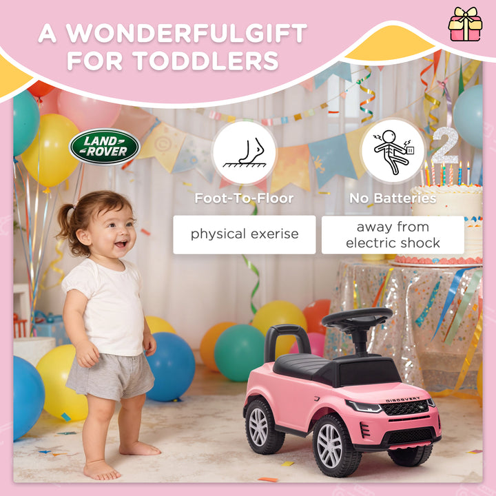 MCL Land Rover Licensed Toddler Ride on Car with Horn, Engine Sounds, Under-Seat Storage, for 18-36 Months, Pink