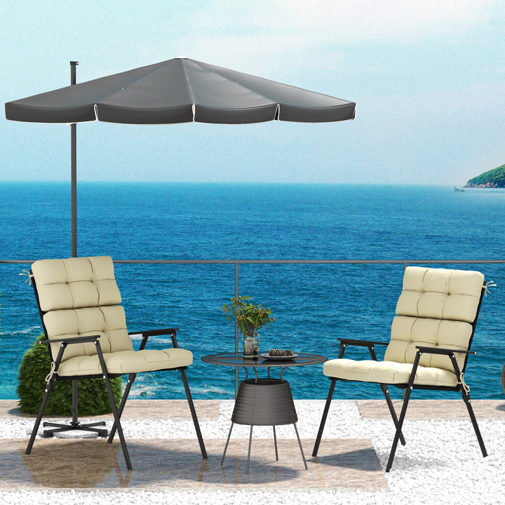 2-Piece Seat Cushion Replacement with Backrest, Garden Patio Chair Cus