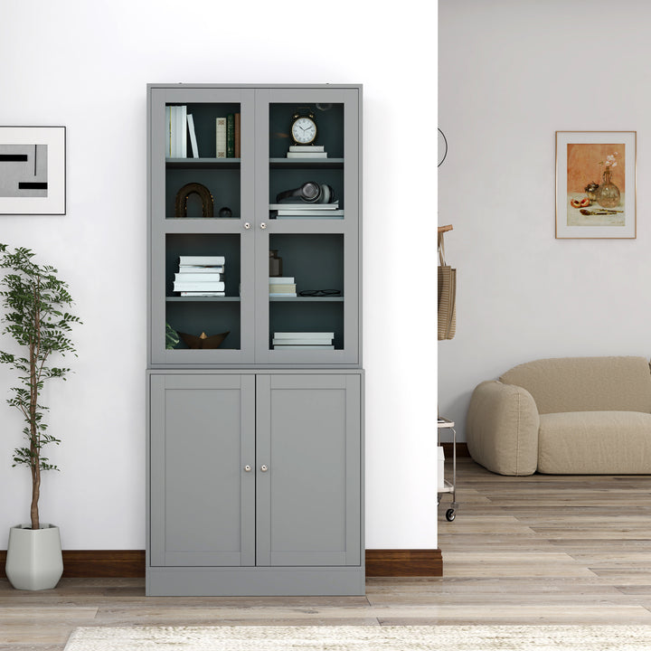 MCL Double Storage Display Cabinet - Grey