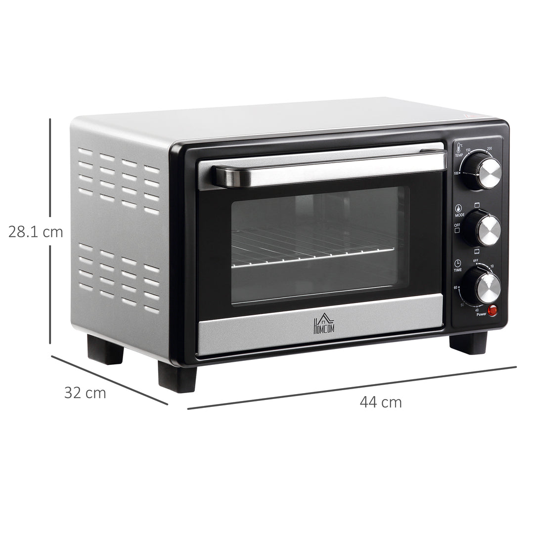 MCL 16L Mini 1400W Countertop Oven - Black/Silver Tone