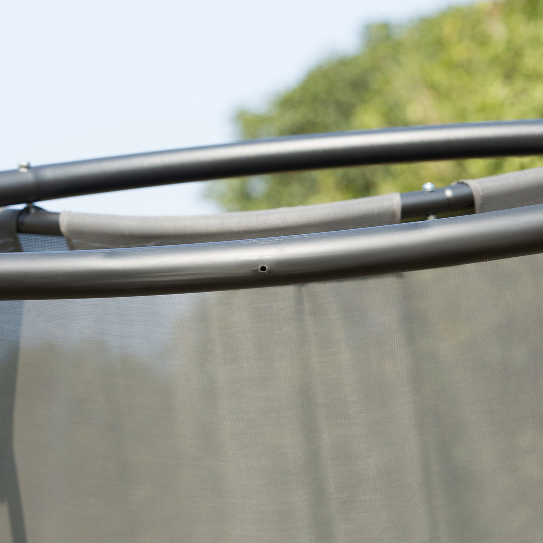 MCL Double Sun Lounger, Rocking Lounger Sunbed Daybed with Armrest and Headrest Pillow, for Two, For Outdoor Patio Garden, Grey