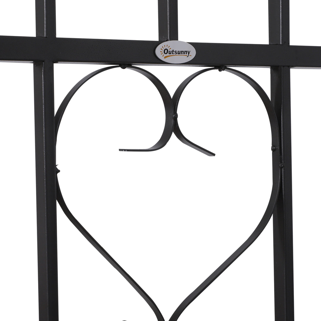 MCL Metal Frame Bench W/Arch, 114Lx60Wx206H cm-Grey