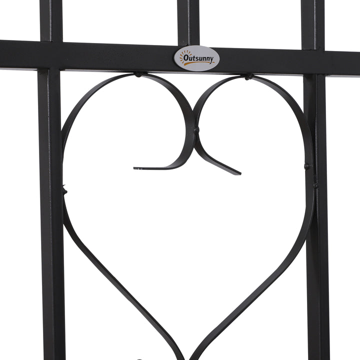 MCL Metal Frame Bench W/Arch, 114Lx60Wx206H cm-Grey