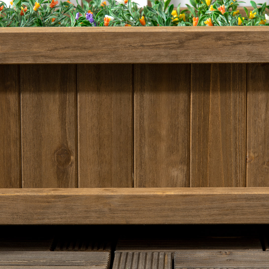 Garden Planters with Trellis for Climbing Vines, Wood Raised Beds for Garden, Flower Pot, Indoor Outdoor, Brown