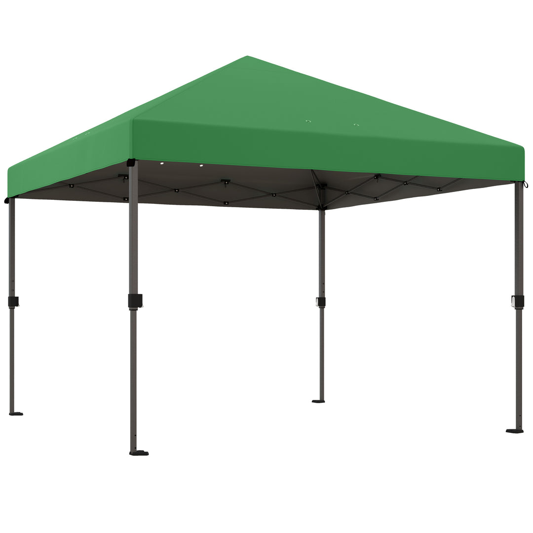 3 x 3m Pop-Up Gazebo, with Accessories - Green