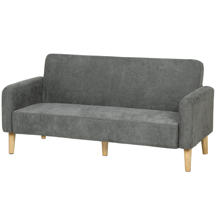 2 Seater Sofa, Velvet Small Couch with 20cm Thick Padding, Wide and - Grey