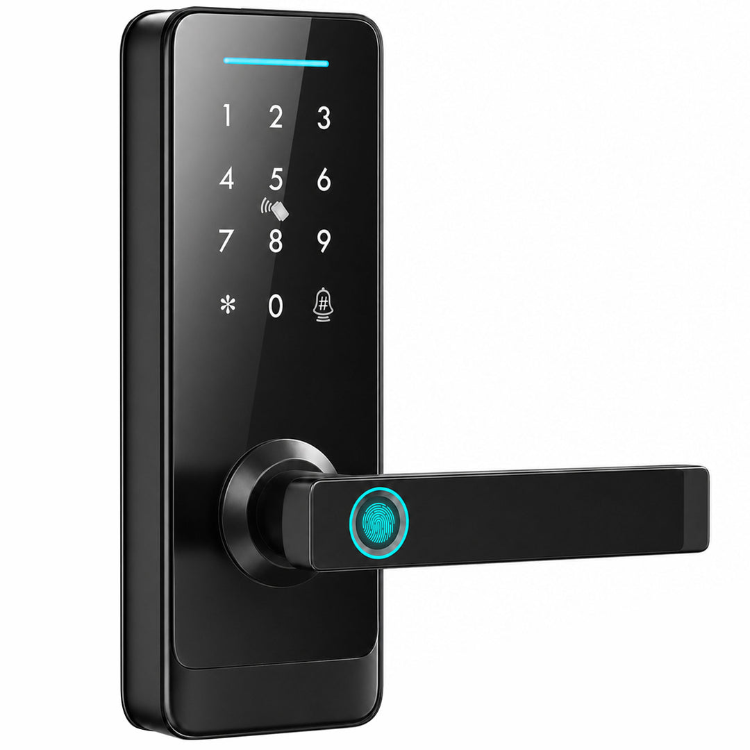 Smart Door Lock, 5-in-1 (Fingerprint/Passcode/Bluetooth APP/NFC