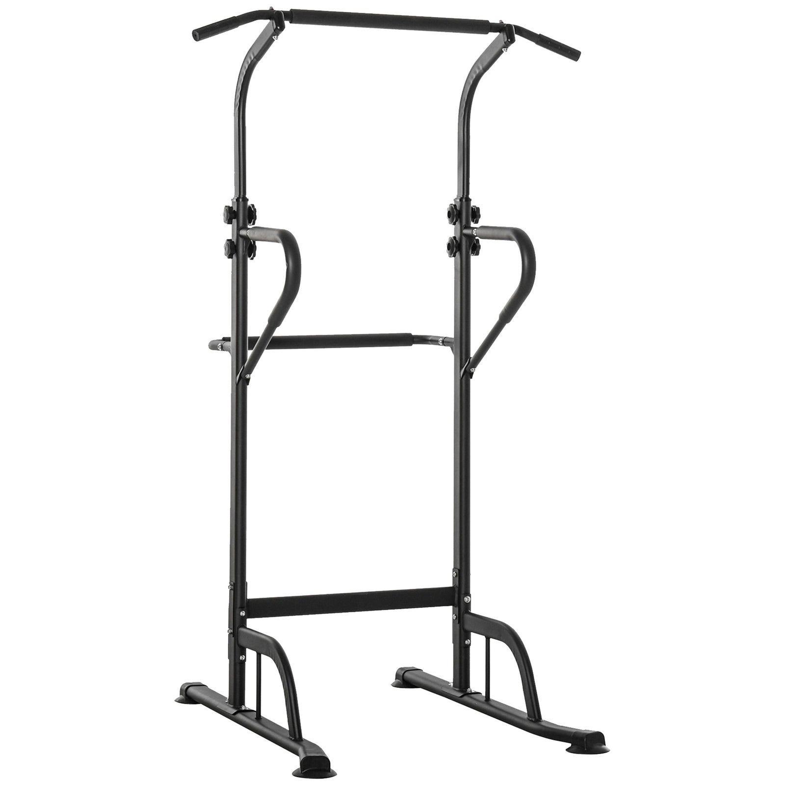 Power Tower Dip Station Pull Up Bar Multi-Function Push Up Equipment with Adjustable Height for Home Gym Strength Training Workout Fitness