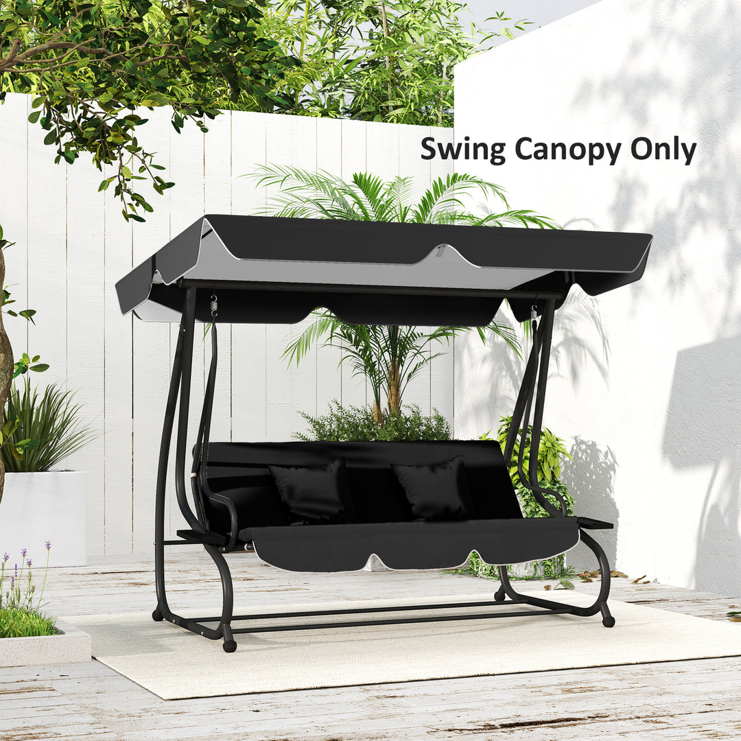 145 x 200Wcm Swing Chair Canopy Replacement - Black
