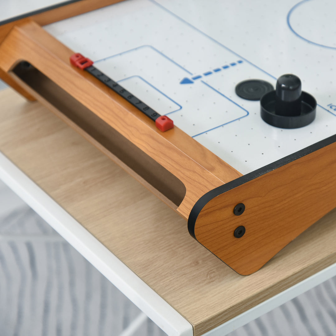 MCL 2.5FT Tabletop Air Hockey Game Table Wooden Portable Party Gaming Toy for Kids Children Adult