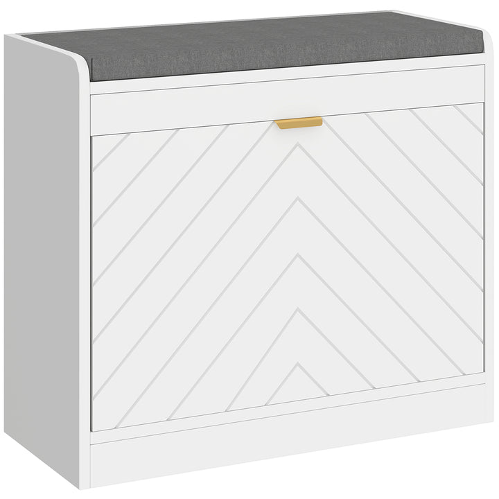 Shoe Storage with Seat, Upholstered Entryway Bench, Shoe Bench with 1 