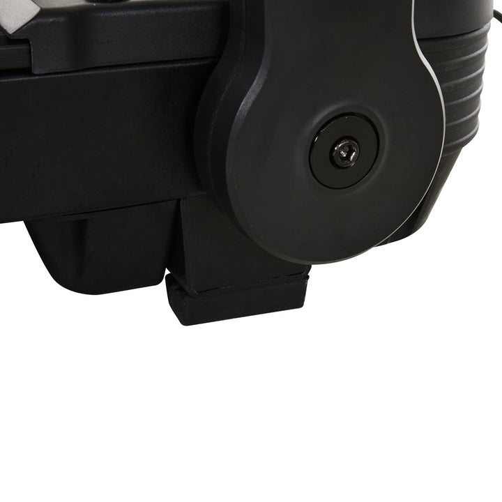 HOMCOM 600W Motorised Treadmill 12 programmes 10km/h Safety Button w/ LCD Monitor Foldable Portable Wheels Running Walking Machine Home Office Black