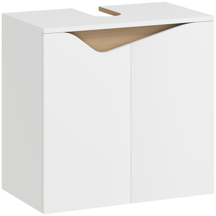 Under Sink Bathroom Cabinet, Bathroom Storage Cabinet with Soft-Close Doors, for Basin without Pedestal