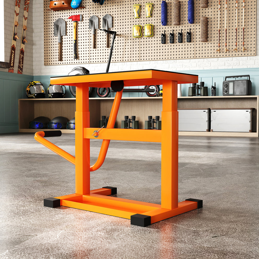 Steel Motorbike Jack Lift, 27.5 / 39.5 H cm - Orange