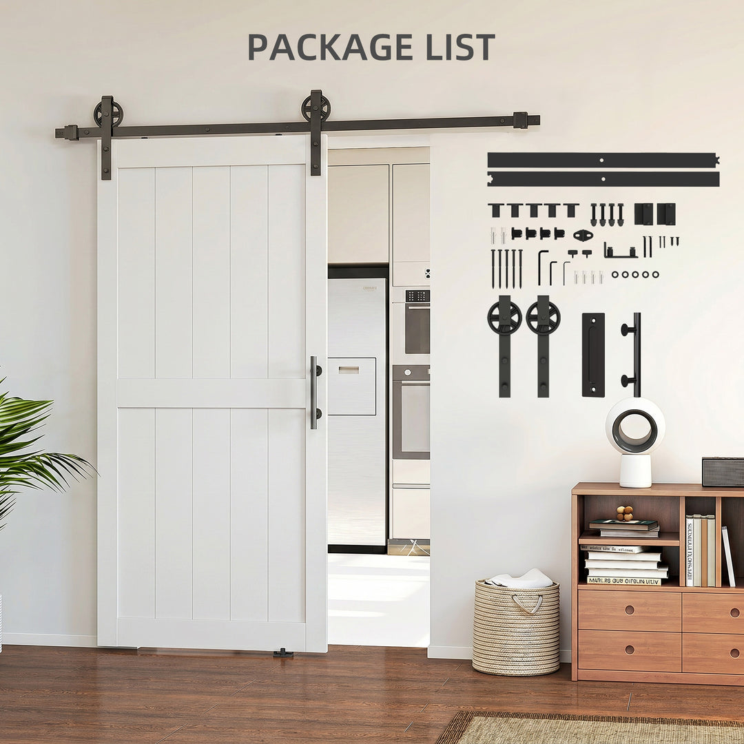 183cm Sliding Barn Door Kit, Sliding Door with Track, Hardware, Upgrad
