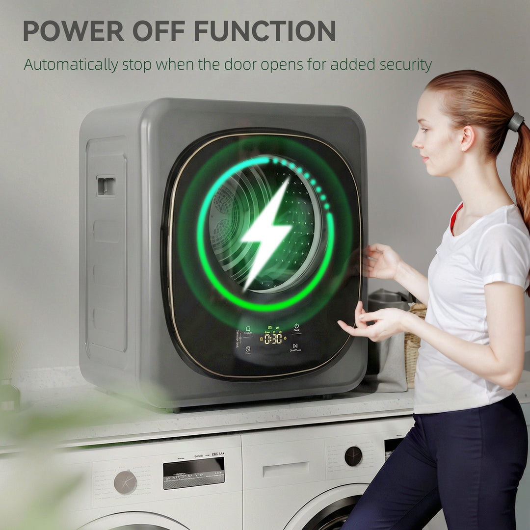4kg Vented Tumble Dryer with 5 Drying Mode, 800W Compact Freestanding 