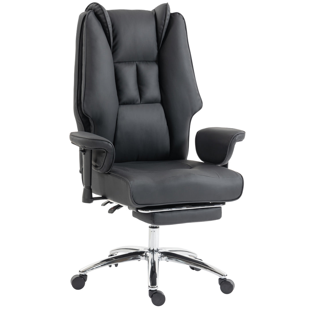 Executive Office Chair, Reclining Desk Chair with Footrest, Adjustable