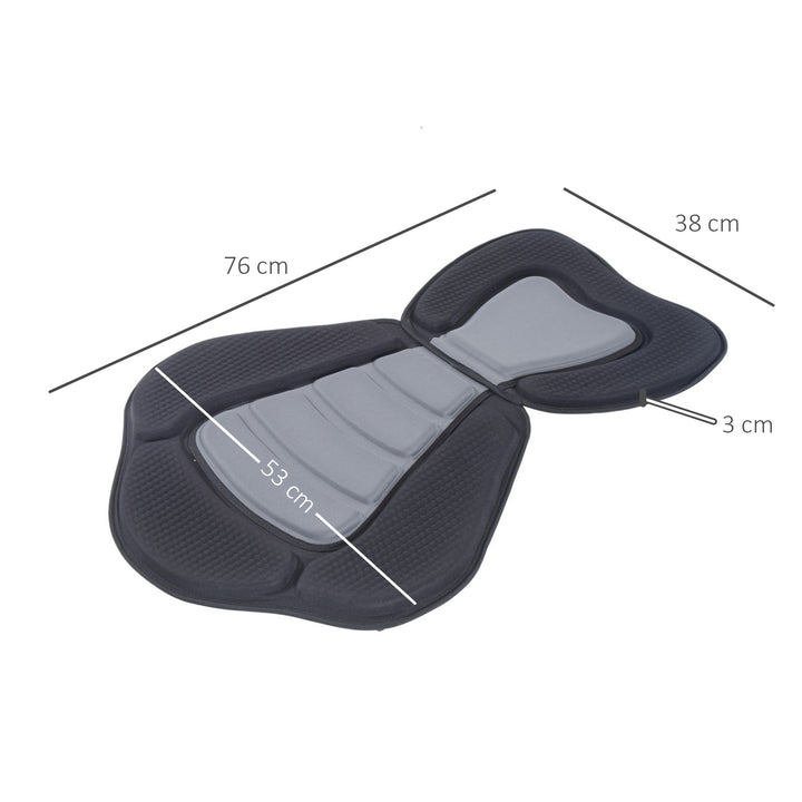 HOMCOM High Back Detachable Canoe/Kayak Seat, Comfortable Padding, Adjustable Straps, Black | Aosom UK