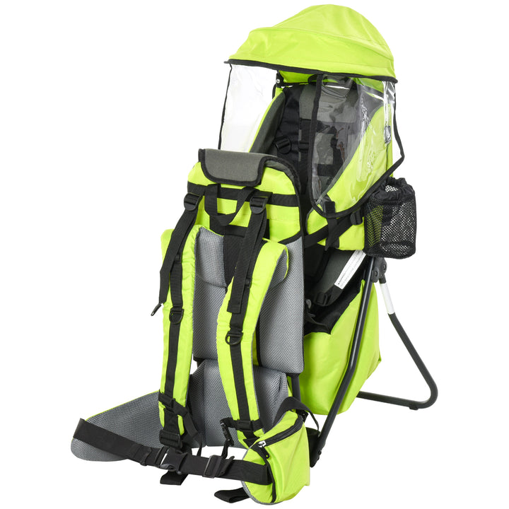 Baby Hiking Backpack Carrier Child Carrier with Ergonomic Hip Seat Detachable Rain Cover Adjustable Straps Stand for Toddler 6 - 36 Months Green