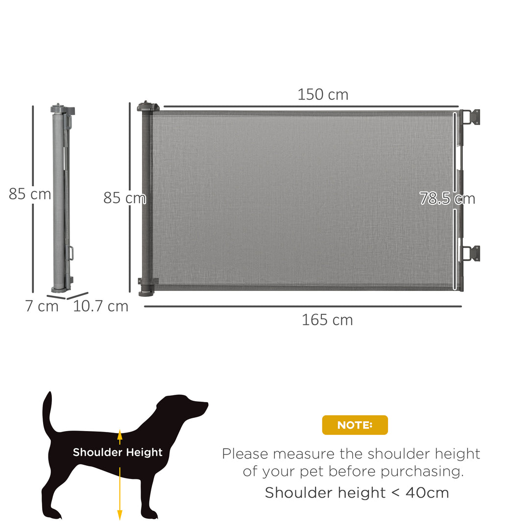 PawHut Foldable Pet Gate, for Stairs, Doorways, Corridors - Grey | Aosom UK