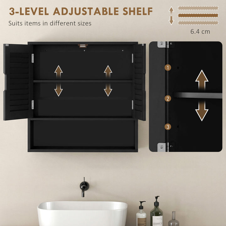 Bathroom Cabinet, Wall Mounted Storage Cabinet with Adjustable Shelves