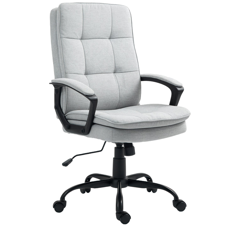 Linen-Look Double-Padded Office Chair