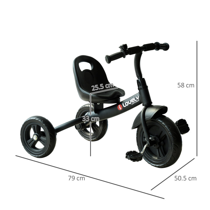 Kids Trike Toddler Tricycle Children Ride on 3 Wheels Bike For 1.5 - 4 Years Black