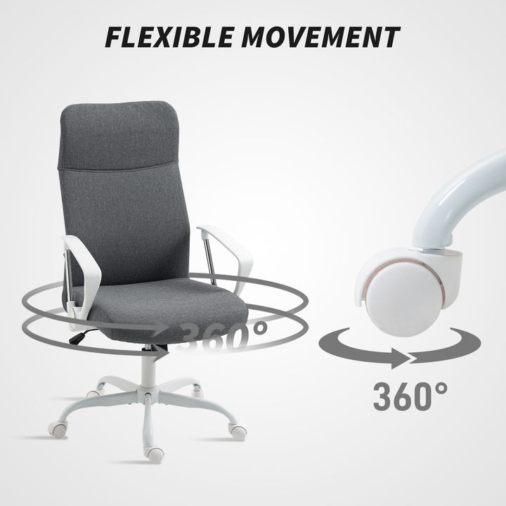 Fabric High Back Office Chair - Grey