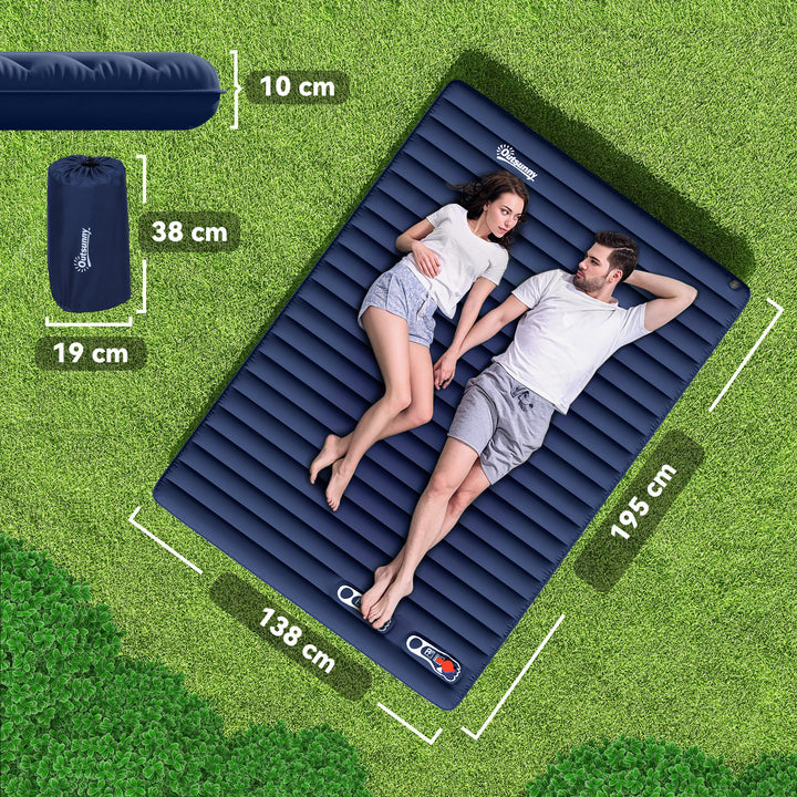 MCL 2 Person Camping Inflatable Mattress - Navy Blue