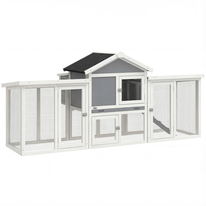 Large Chicken Coop, Wooden Outdoor Chicken Cage Poultry Hen House with