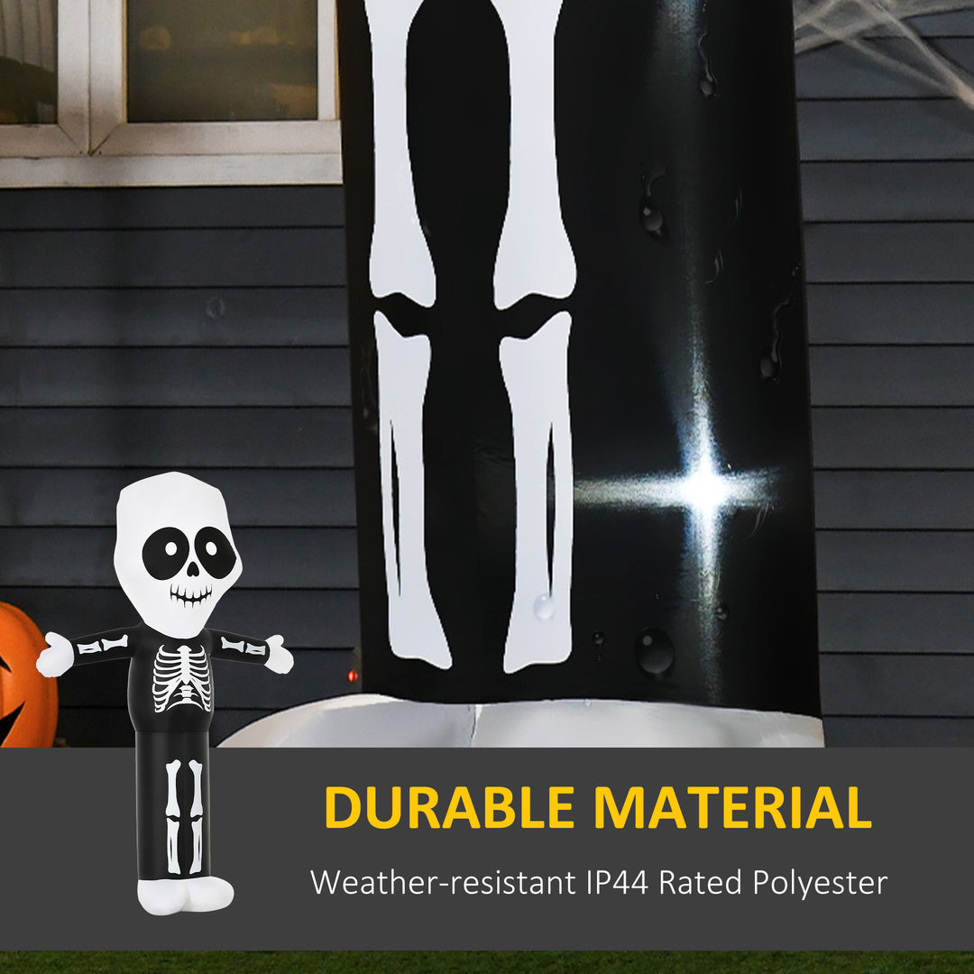 MCL 3m Halloween Inflatable Skeleton Ghost Decoration, LED Lighted for Home Indoor Outdoor Garden Lawn Decoration Party Prop
