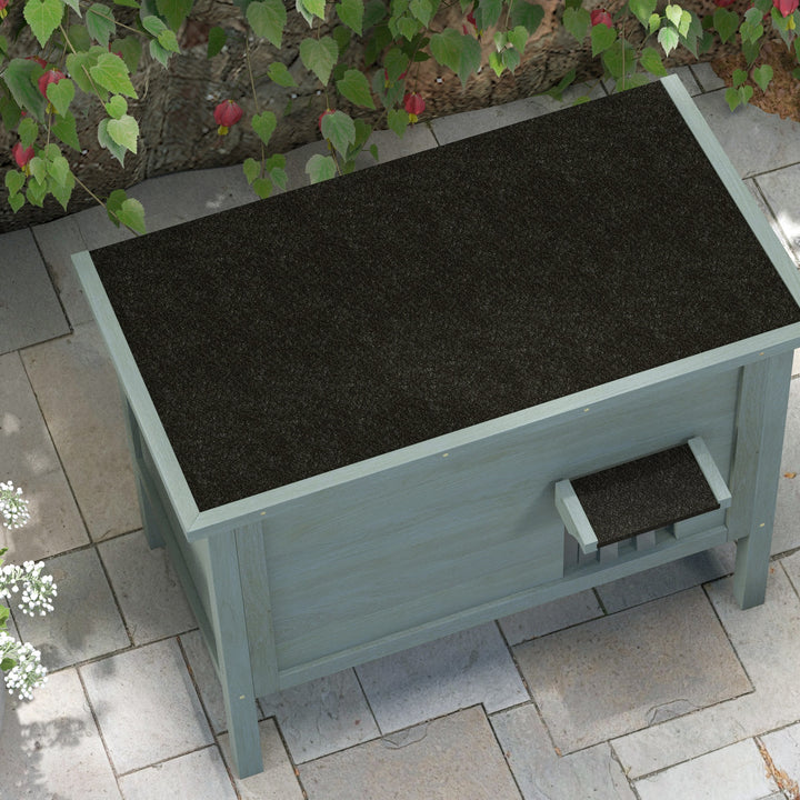 Feral Cat House, Wooden Insulated with Removable Floor, Water-Resistant Openable Roof - Charcoal Grey