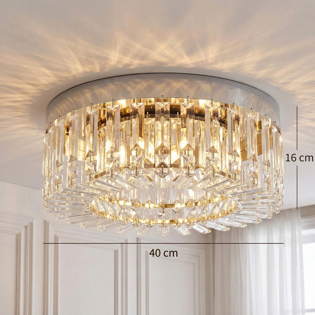 Crystal Chandeliers with 160 Crystal Pendants, 6-Light Ceiling Light f